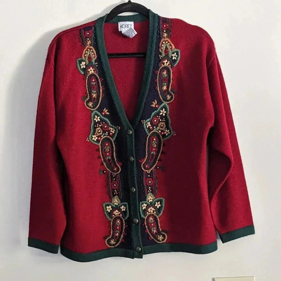 Koret Sweaters - Vintage Koret Women's Wool Blend Long Sleeves Cardigan Sweater Size M